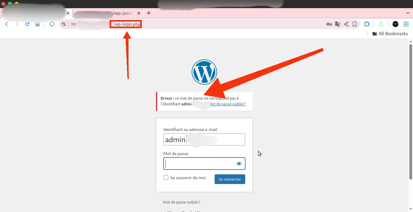 WordPress Admin Login Vulnerability